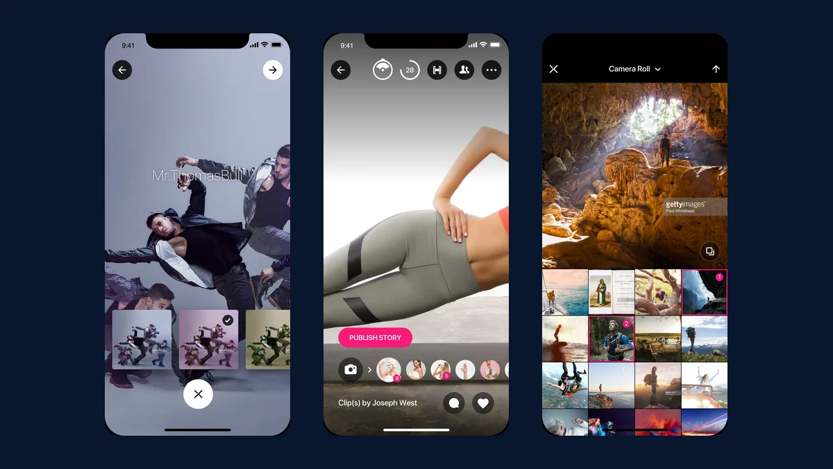 Henry clip filters, 360-degree story view, and multi-select camera roll