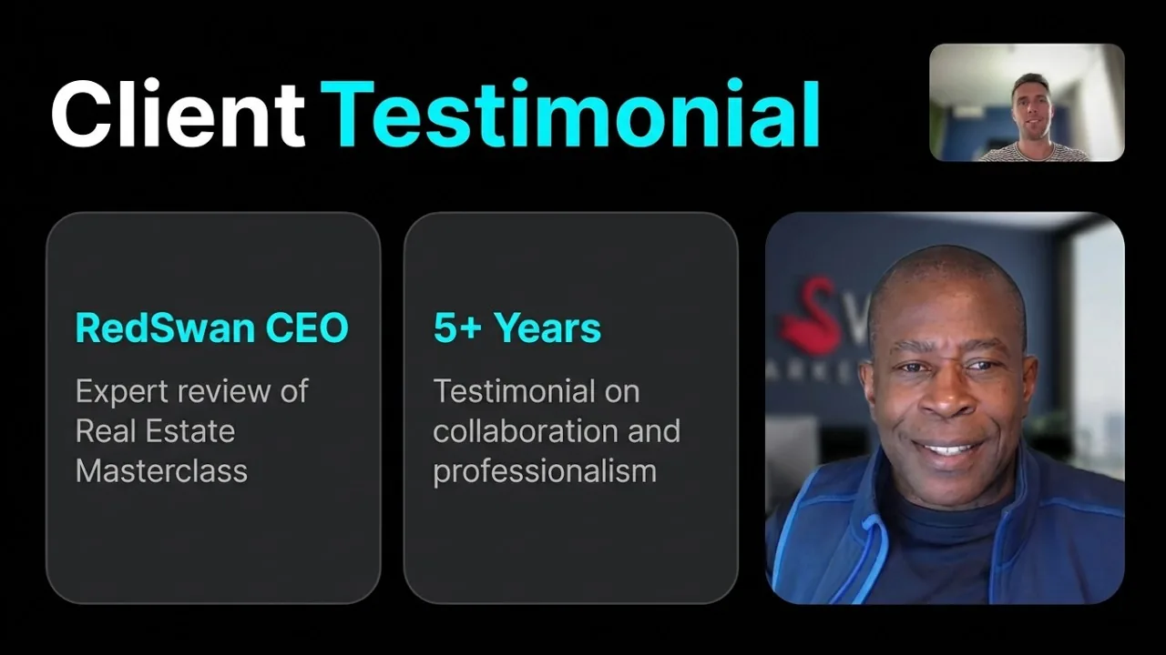 Edward Nwokedi, Founder and CEO of RedSwan, in a client testimonial video